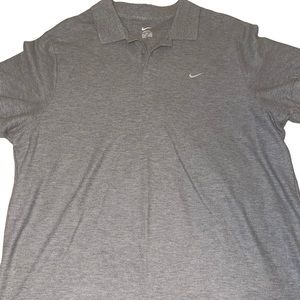 Nike Men’s Polo Shirt Grey Size XXL Short Sleeve Gold Polo Casual Polo Mens